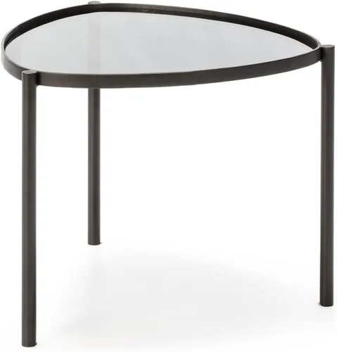 Mesa Auxiliar 61 x 59 x 46 Metal/Cristal