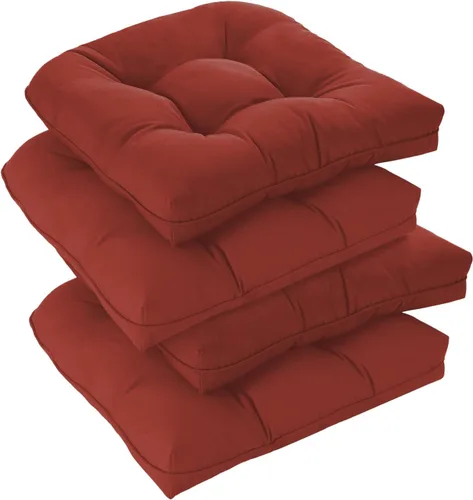 Vista 14 de downluxe Juego de 2 cojines para sillas de exterior para muebles de patio, cojines impermeables acolchados rellenos para muebles de patio, cojín