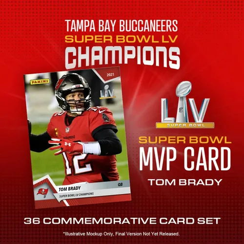 Vista 4 de 2021 Panini Super Bowl LV Tampa Bay Buccaneers Set de Campeonato - 36 Tarjetas por Caja