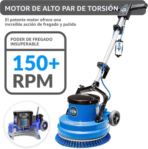 Vista 5 de Prolux Core - Pulidor de piso resistente de 15 pulgadas, máquina de limpieza con función de fregado y pulido - Para todas las superficies de piso
