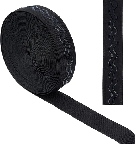 Vista 10 de GORGECRAFT Cinta elástica de silicona antideslizante de 5 yardas de 1 pulgada de ancho, banda de agarre elástica de goma, correas elásticas