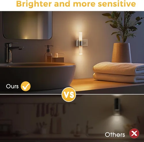 Vista 34 de L LOHAS LED Luz nocturna, paquete de 2 luces nocturnas de burbujas de 3000 K enchufables a la pared, luces nocturnas acrílicas con sensor de luz