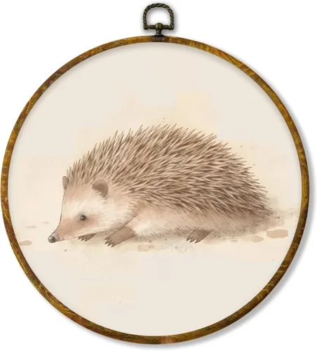 Vista 96 de Hiuwevt Decoración de pared ovalada rústica para el día de la lavandería, impresiones de lienzo retro con marco de perro de campo, decoración