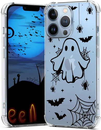 Vista 30 de Funda de Halloween para Google Pixel 7 Clear Ghost Fashion Designs, delgada y a prueba de golpes, funda protectora para teléfono para mujer, diseño
