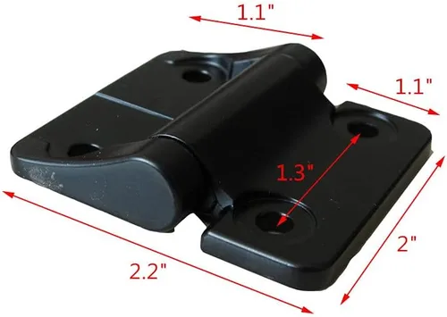 Vista 3 de Bisagra de control de posición de par constante de aleación de zinc con agujeros Serie para E6-10-416-50 E6 2 "Altura de la hoja Par simétrico 1PC