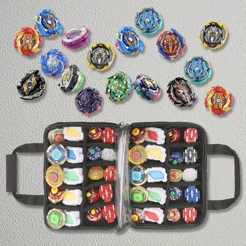 Vista 7 de KISLANE Estuche de transporte de 40 Battle Spinners, 20 ranuras para Battle Spinners, accesorios de almacenamiento para lanzadores, solo bolsa