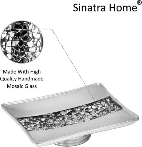Vista 3 de Popular Bath Sinatra Jabonera de baño, moderna, accesorios de baño clásicos y decorativos, hermosos diseños de Hollywood