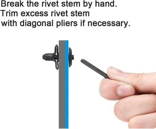 Vista 4 de ORXPLUS Tools - Kit de pistola de mano con remaches de plástico con una mano con 40 remaches de polietileno de muestras One-Hand Operation Design