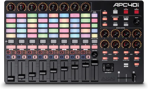 Consola de sonido Akai Professional APC Mini | Regulador digital Ableton Live con descarga de Ableton Live Lite (consola con teclas retro iluminadas