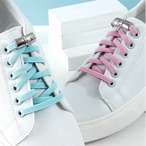 Vista 6 de Cordones Elásticos Broche Sin Amarrar - Color: Verde