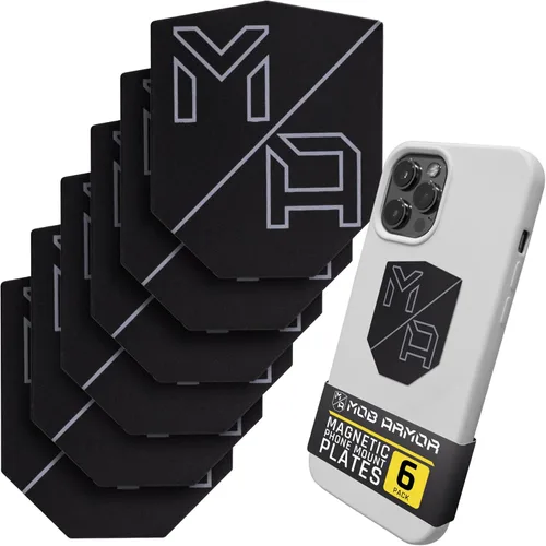 Vista 4 de Mob Armor MobNetic - Placas (2 unidades), compatibles con soporte magnético Mob para automóvil, placas de montaje universales para teléfonos
