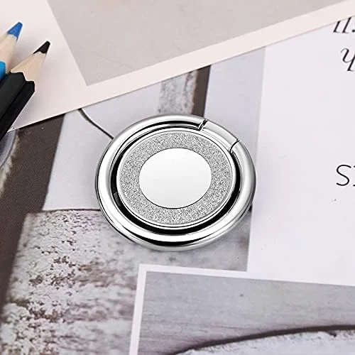 Vista 2 de Soporte de anillo para teléfono celular, soporte de dedo gira 360 grados y 180 grados ajustable para adaptarse a tus necesidades, ayuda a
