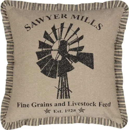 Vista 21 de VHC Brands Sawyer Mill - Almohada decorativa familiar azul para sofá, sofá o cama, 14 x 22 pulgadas