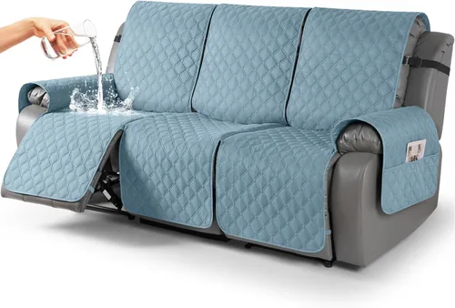 Vista 31 de TAOCOCO Fundas reclinables 100% impermeables, con correas para las piernas, funda de sofá reclinable reversible para silla reclinable, protector
