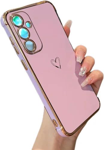 Vista 26 de ZTOFERA Funda diseñada para Google Pixel 7a, bonito diseño de corazones de amor con borde chapado y protección de lente de cámara, para Google Pixel