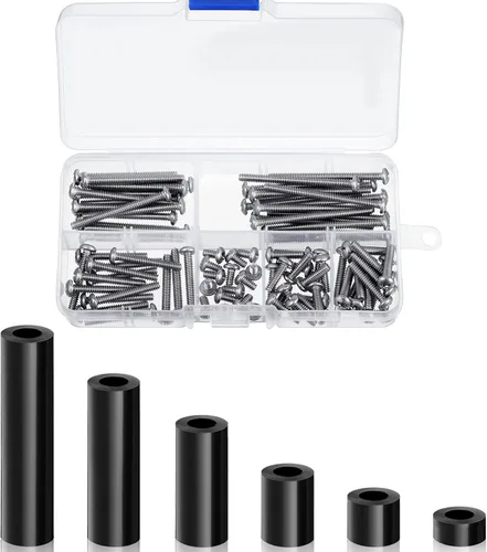 Zonon Kit de extensores de salida eléctrica con 150 piezas de espaciadores de salida, 60 piezas de tornillos de salida y 90 piezas de tornillos de