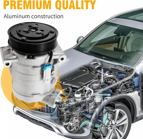 Vista 2 de Compresor de aire acondicionado de CA con embrague de repuesto para Chevrolet Equinox 2010-2011, repuesto para GMC Terrain L4 2.4L 2010-2011 2015
