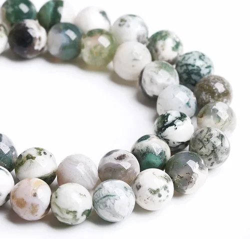 Vista 8 de 88 cuentas de piedra natural africana de piedra de sangre para hacer joyas y pulseras