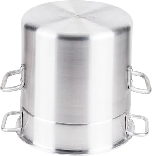 Vista 4 de TrueCraftware - Olla doble de aluminio de 8 cuartos de galón con tapa – Olla de fusión de vapor de calibre pesado doble para fondue de chocolate