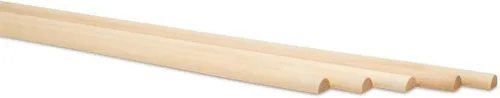 Vista 8 de Varillas de madera divididas de 48 pulgadas x 1 pulgada, paquete de 10 tacos de madera largos sin terminar divididos para bricolaje de madera