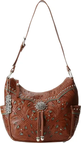 American West Lady Lace Zip Top Everyday Hobo