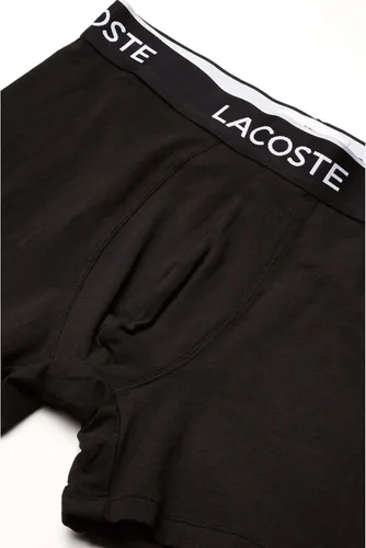 Vista 2 de Lacoste Calzoncillos tipo bóxer elásticos de algodón para hombre, estilo casual, clásico, paquete de 3