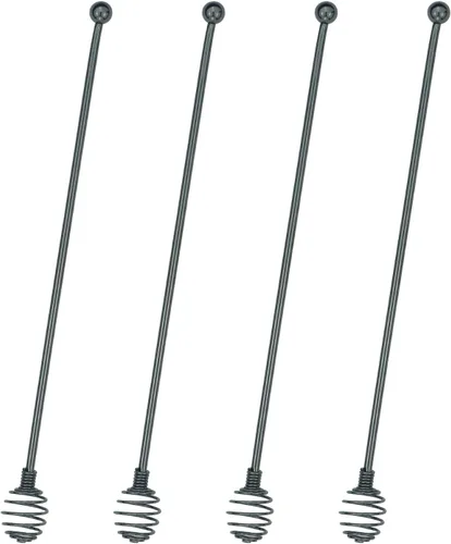 BURLIHOME - Palitos de café especiales, cucharas especiales de acero inoxidable, cuchara mezcladora esférica, palitos sólidos/huecos para