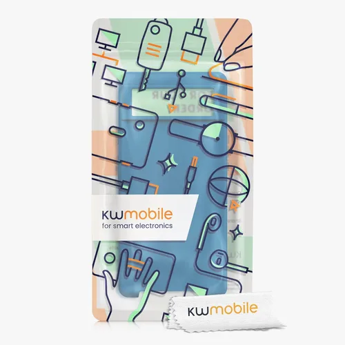 Vista 677 de kwmobile Funda Compatible con Google Pixel 6 Pro - Funda de teléfono de silicona TPU con acabado suave - Azul Arrecife