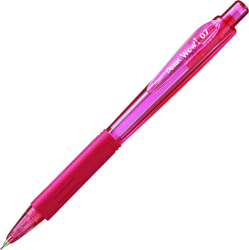 Vista 2 de Pentel Wow - Lápiz mecánico, 0.028 in, barril rosa, caja de 12 (AL407P)