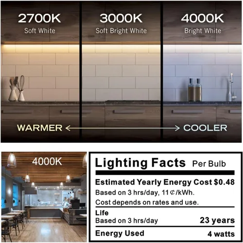 Vista 5 de E26 LED Light Bulb 4W,Equivalent 40W,E26 Tubular Light Bulb Non Dimmable Daylight 4000K,Antique Clear Edison Filament Bulb,Pack of 6
