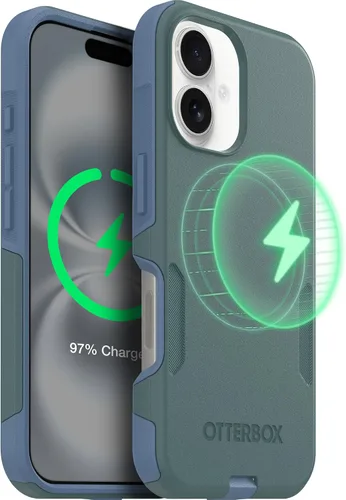 Vista 49 de OtterBox Funda para iPhone 16 Commuter Series - Jeans azul bebé, funda delgada y protectora para iPhone, de doble capa, absorción de impactos