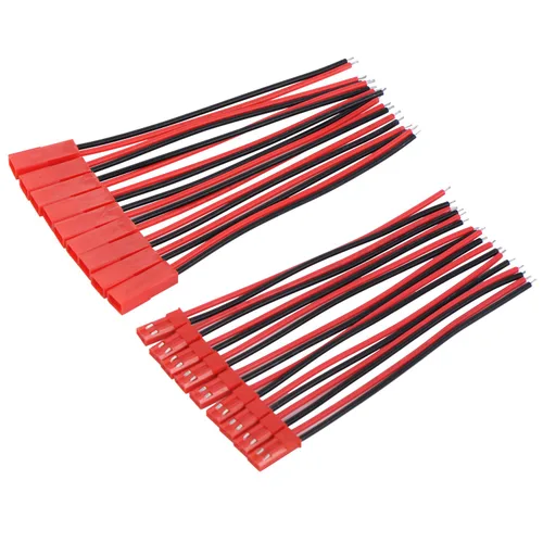 Vista 2 de eBoot 20 pares de conectores de enchufe de 22 AWG, 2 pines, macho y hembra, cable para tira de lámpara LED, batería de juguetes a control remoto, 4