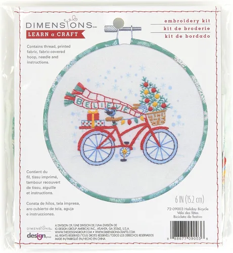 Vista 6 de Dimensions Gold Collection Kit de Adornos de Punto de Cruz Contado Muñeco de Nieve Juguetón, 6 piezas