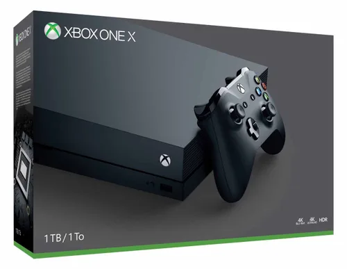 Consola Microsoft Xbox One X de 1 TB con controlador inalámbrico Xbox One X mejorado HDR Native 4K Ultra HD