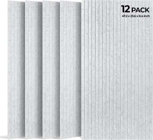 Vista 13 de SD SODOCT Paquete de 36 paneles de espuma acústica con autoadhesivos de 12 x 12 x 1 pulgadas, paneles de espuma a prueba de sonido para paredes
