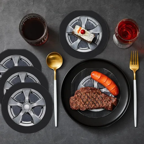Vista 4 de 100 servilletas para neumáticos de coche de carreras de 6 pulgadas