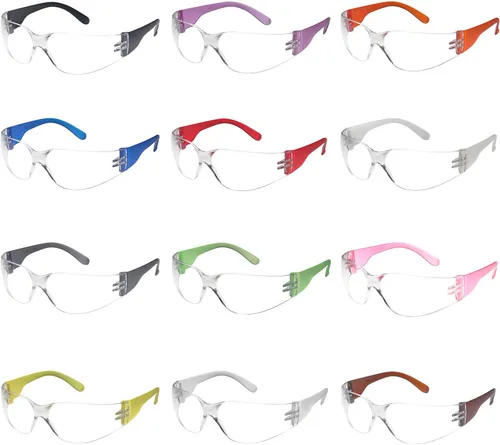 Vista 8 de Paquete de 12 Gafas de Seguridad Certificadas ANSI Z87+ Gafas Protectoras para Hombres y Mujeres con Protección Ocular UV
