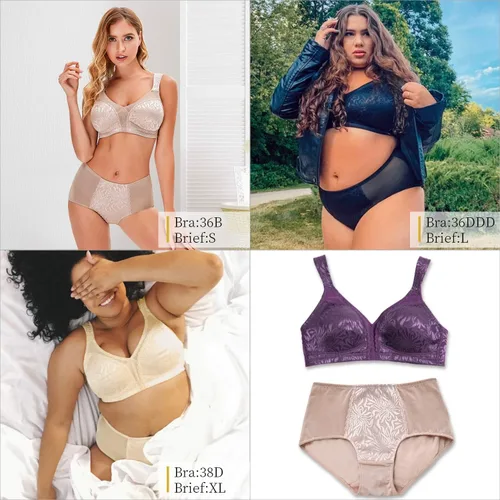 Vista 6 de Wingslove - Brasier reductor para mujer, cobertura completa, sin relleno, cómodo, sin aros, talla extragrande